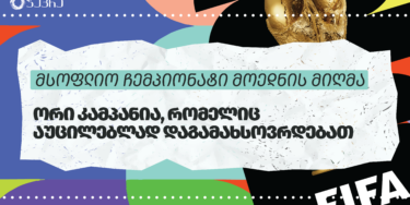 მსოფლიო ჩემპიონატის ორი კამპანია, რომელიც აუცილებლად დაგამახსოვრდებათ